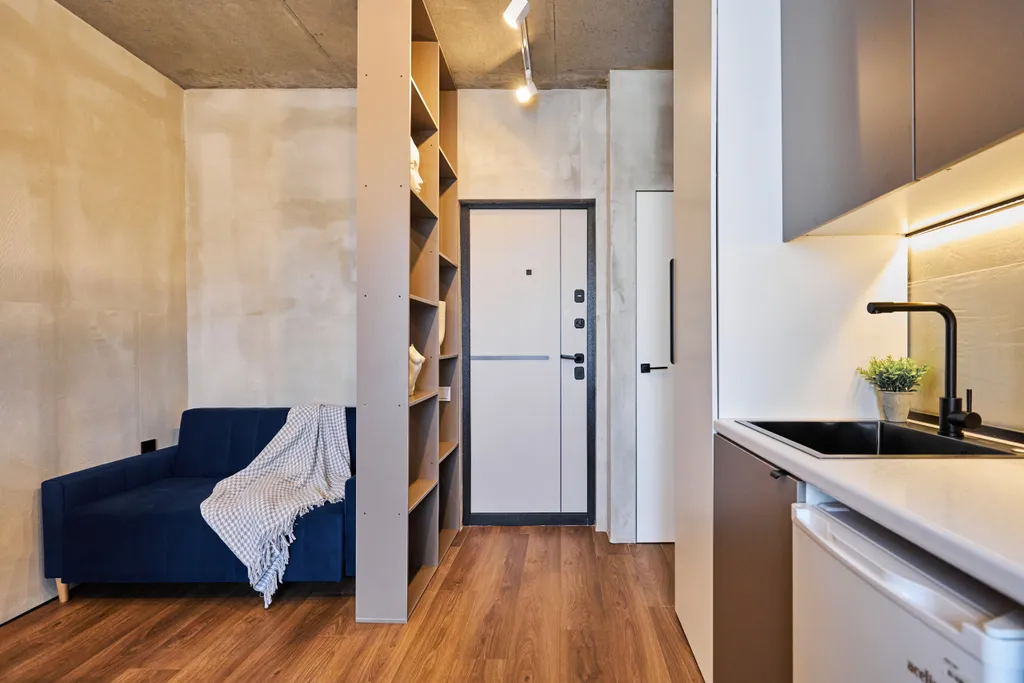 Уютная студия, в стиле лофт