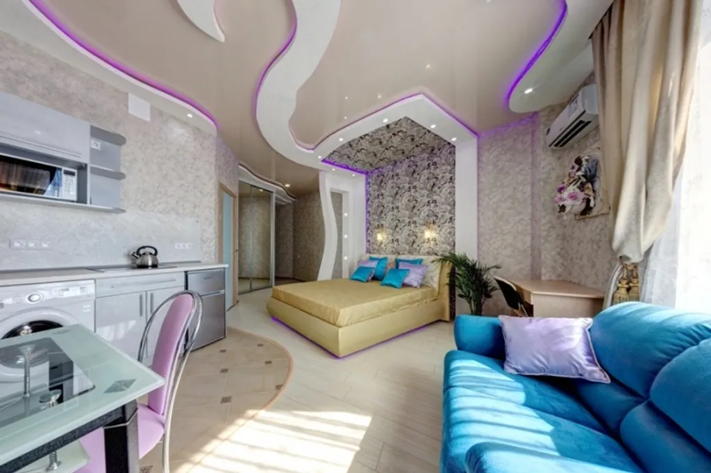 Уютная студия с джакузи и видом на город