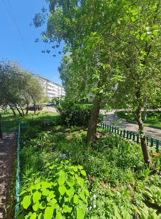 Стильная квартира с большой кроватью.