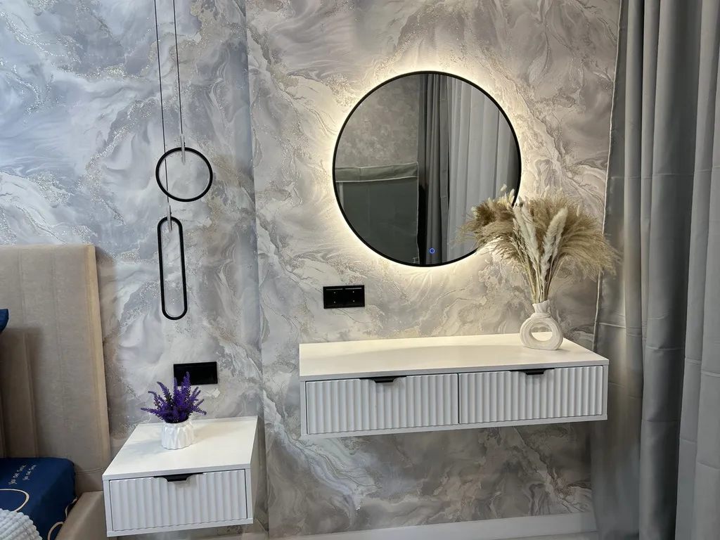 Дизайнерская стильная двушка, 5 раздельных мест с двумя кроватями