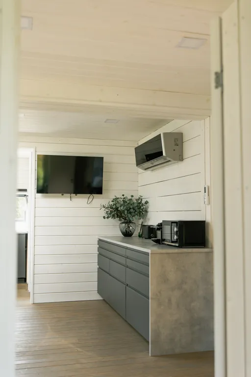 Дом с баней с видом на лес