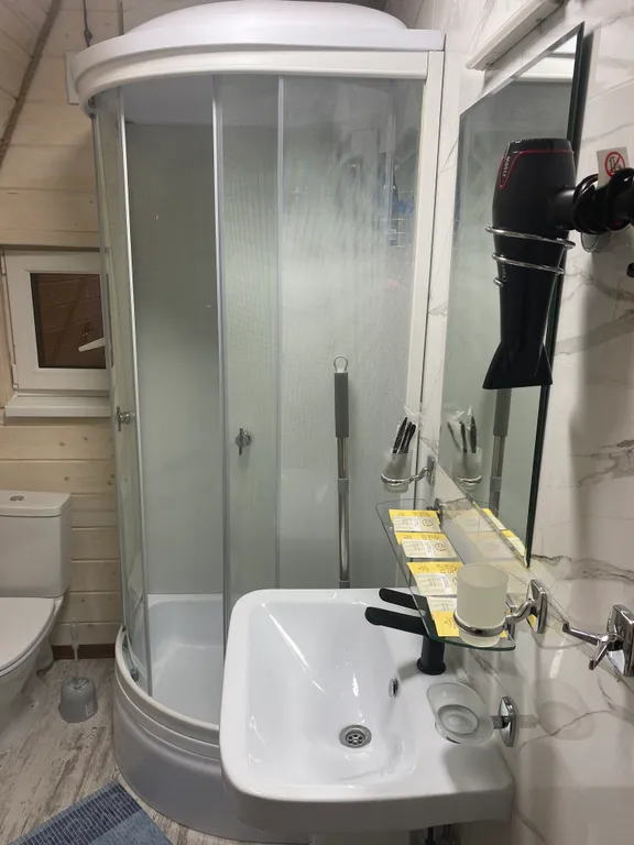 А-Frame домик с видом на гору Чегет