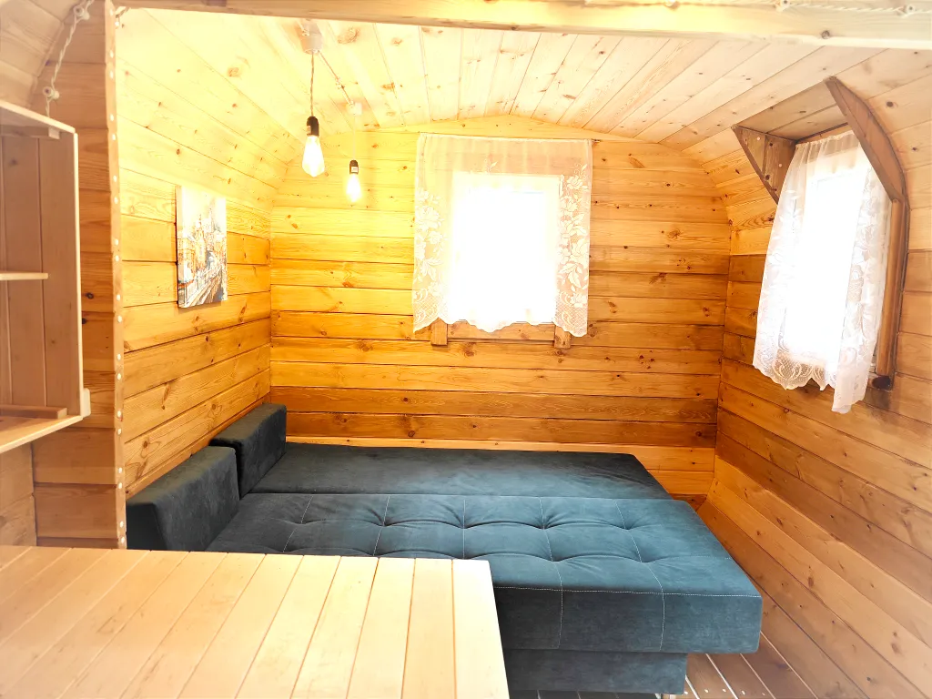 Мини-домик Бочка с собственной беседкой