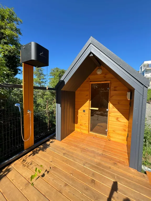 Дом с сауной в лесу