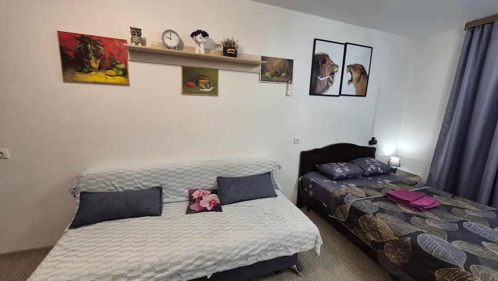 Уютная студия с видом на реку Иртыш