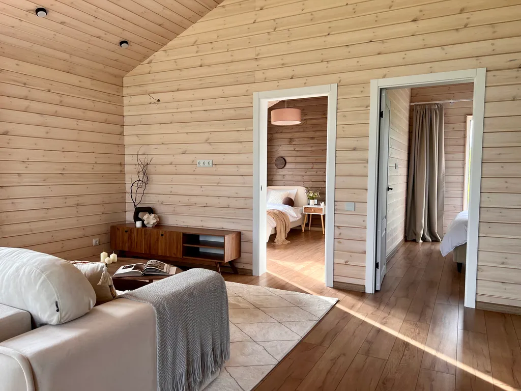 Побег из города, дом с сауной и камином