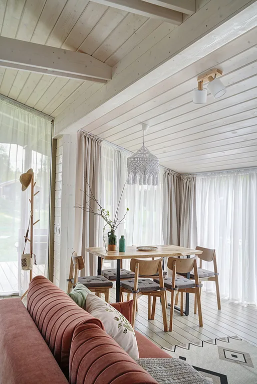 Коттедж Дом с панорамными окнами и печью для семейного отдыха, отдыха с детьми — Семеновское