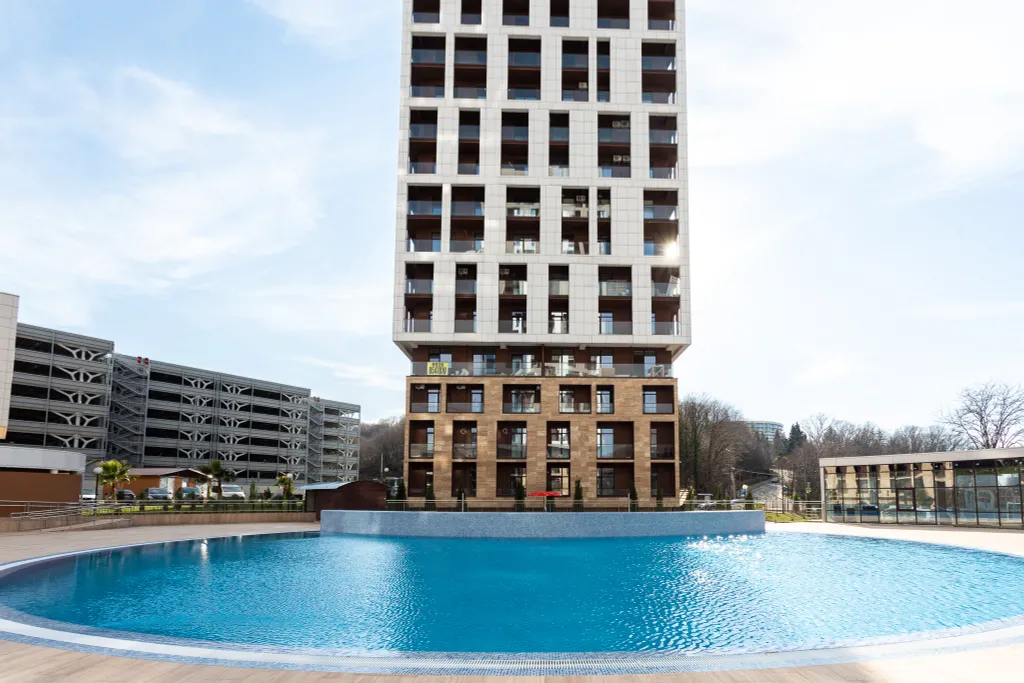 Студия с балконом и видом на лесопарк