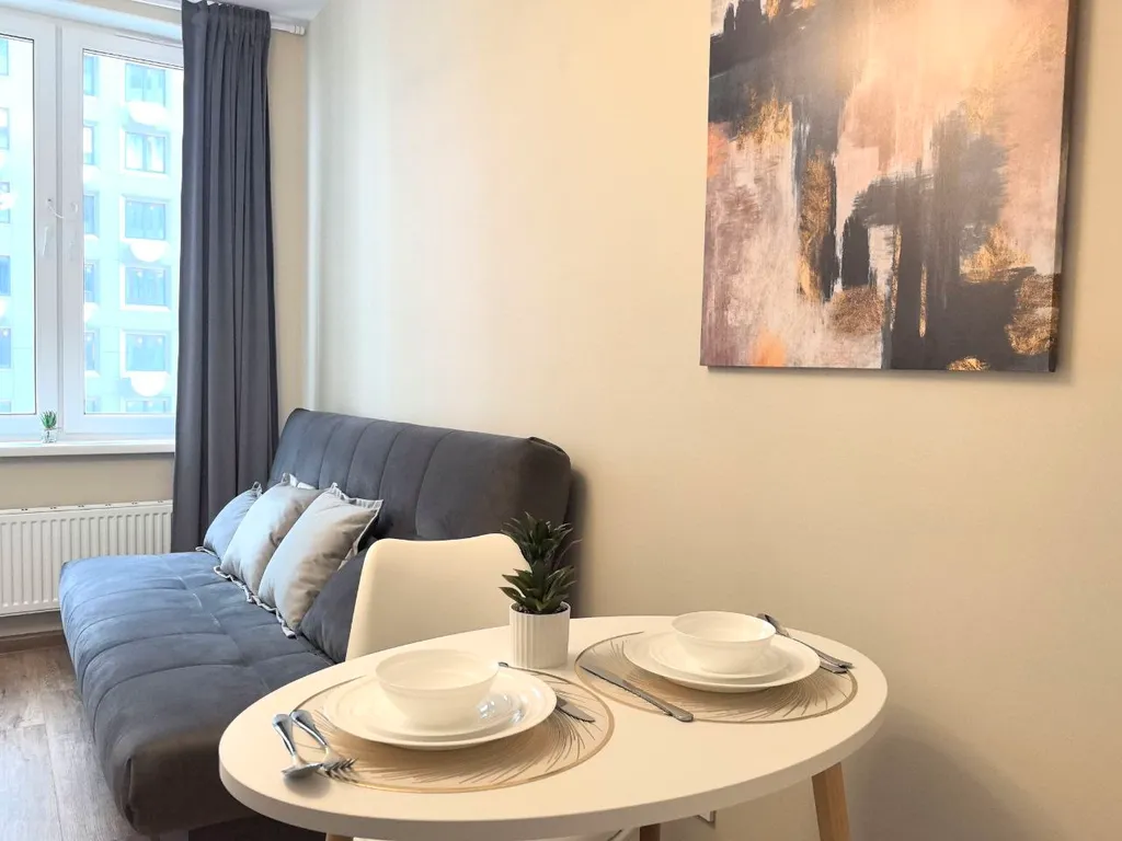 Однушка с большой кроватью и кухней-гостинной