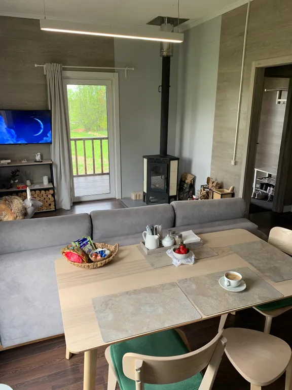 Коттедж Дом с террасой, камином, финской сауной на краю деревни с видом вдаль — Степаново