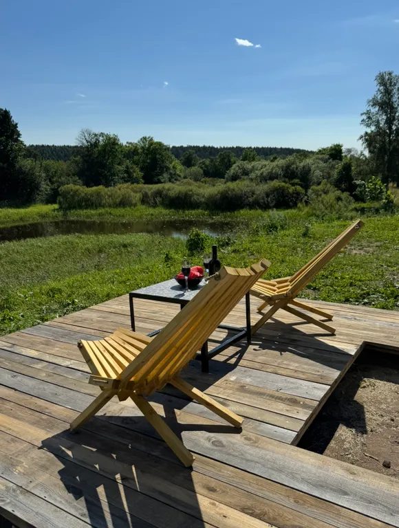 Дом с баней в лесу