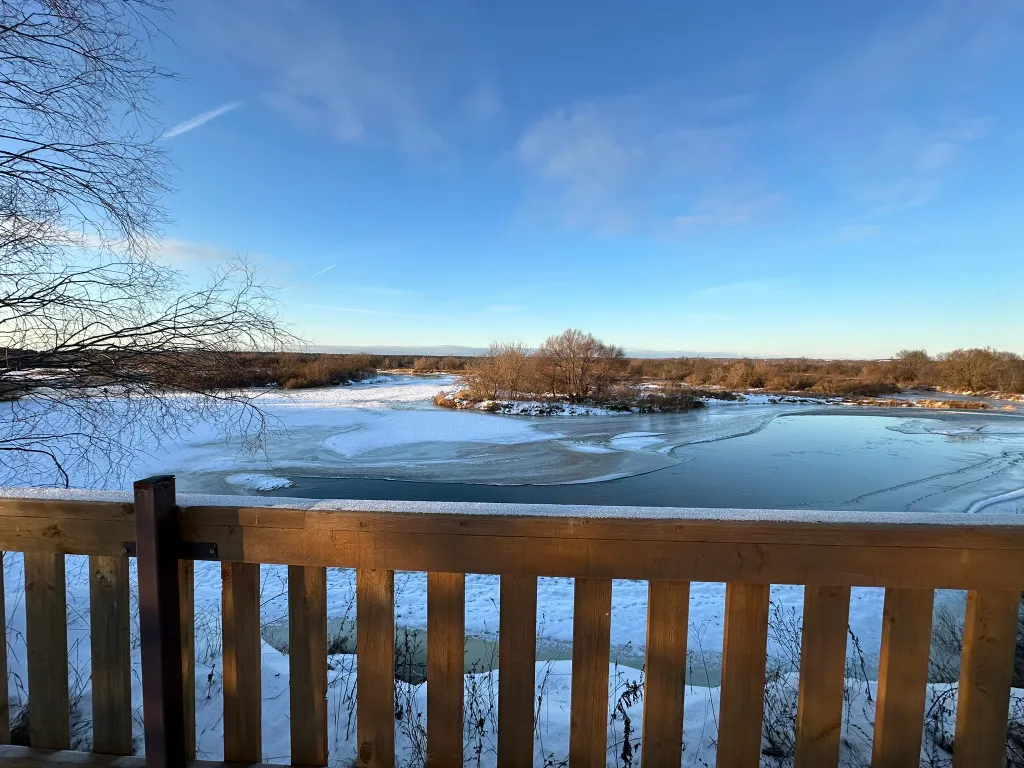 Современный дом на самом берегу реки