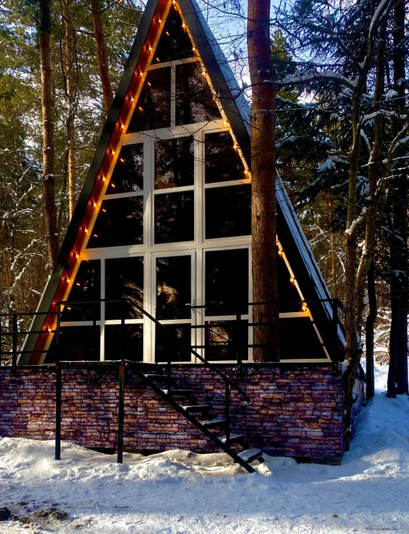 Коттедж Коттедж A-frame №2 в лесу — Архыз