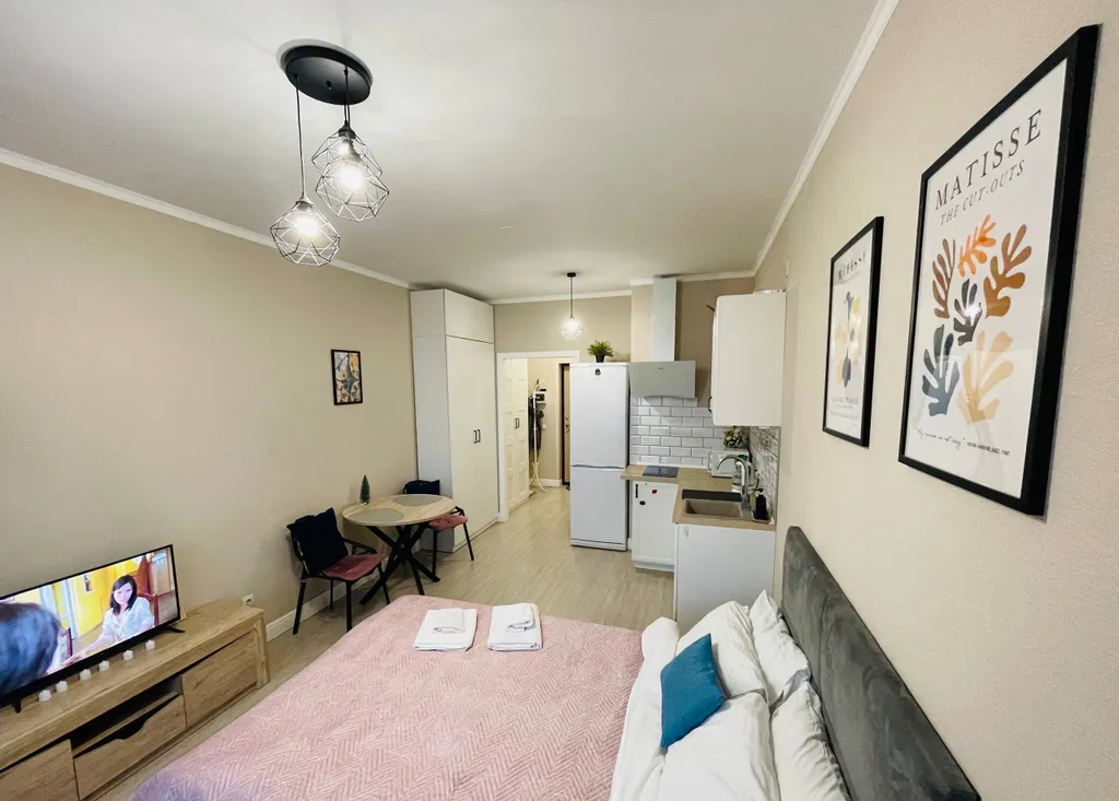 Квартира Квартира Уютная студия для командировочных, пар и пар с детьми — Шушары