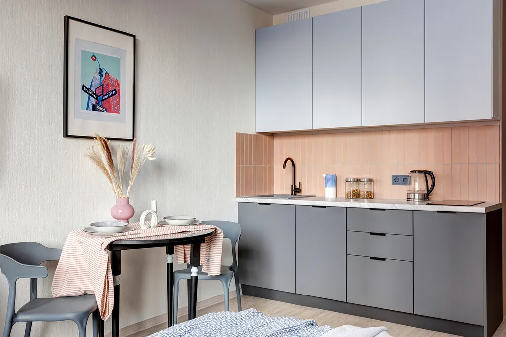 Милая студия для двоих со всеми удобствами