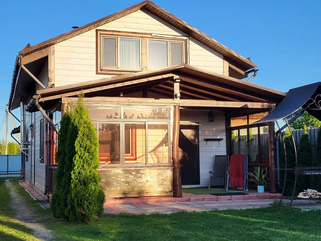 Коттедж Семейный коттедж с дровяной баней, камином и мангалом — Дракино