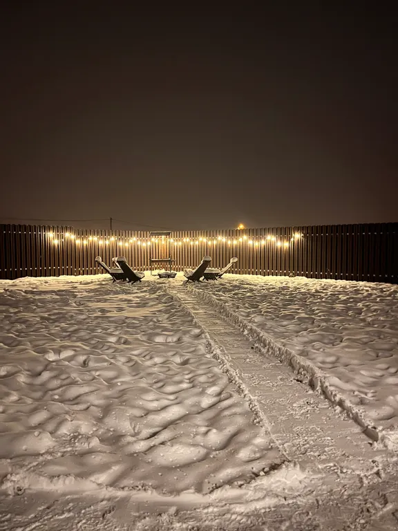 Панорамный барн в стиле Дубльдом с баней и чаном