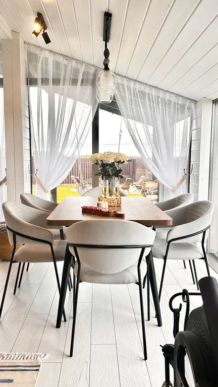 Панорамный барн в стиле Дубльдом с баней и чаном