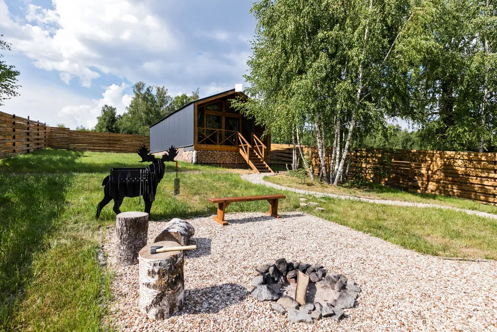 Барнхаус ВЕСНА с камином и баней