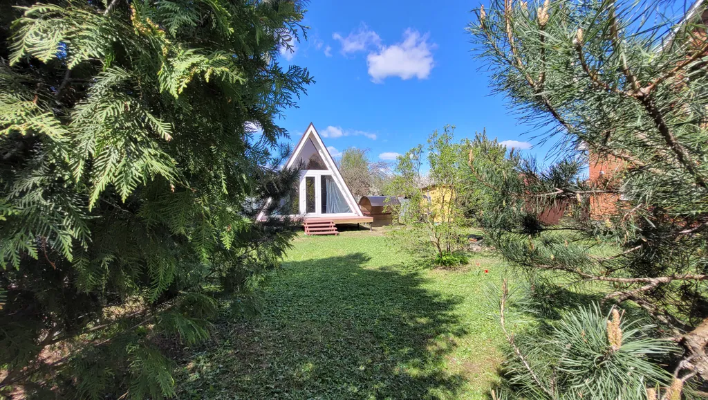 Дом A-frame с баней