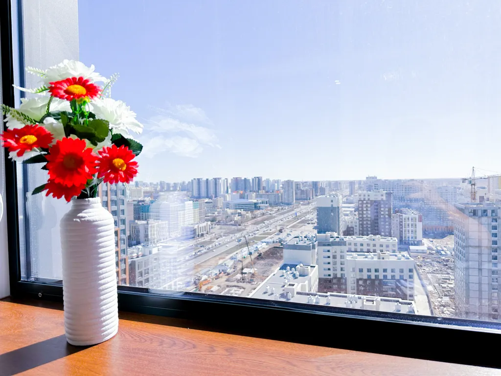 Уютный апартамент с видом с 22 этажа на город