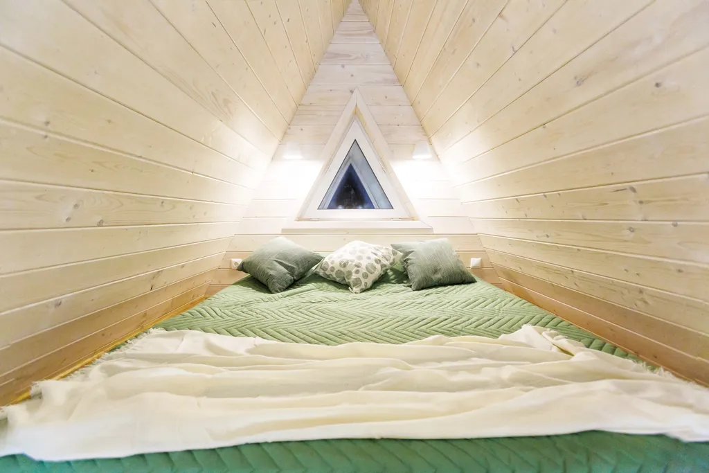 Треугольный домик у леса