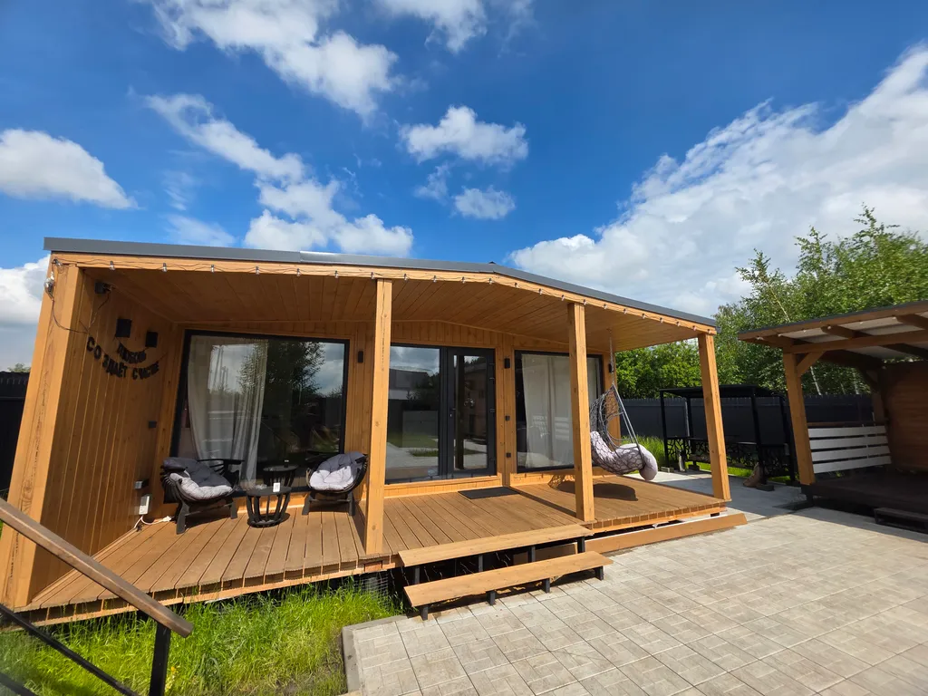 Шале с баней и сибирским чаном с подсветкой 3.0