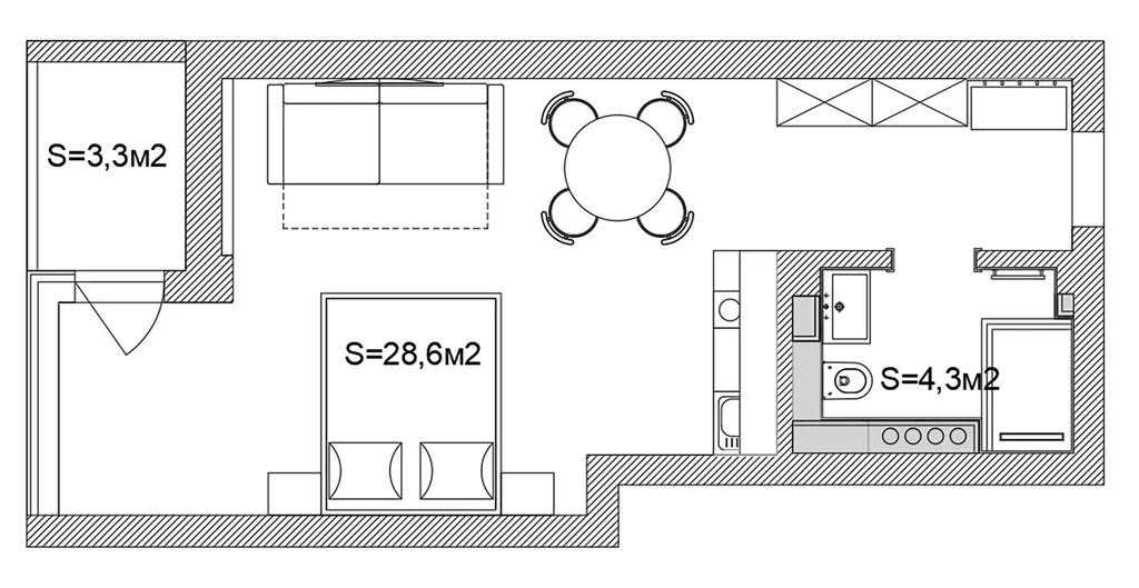 Новая уютная студия с шикарным видом из окна