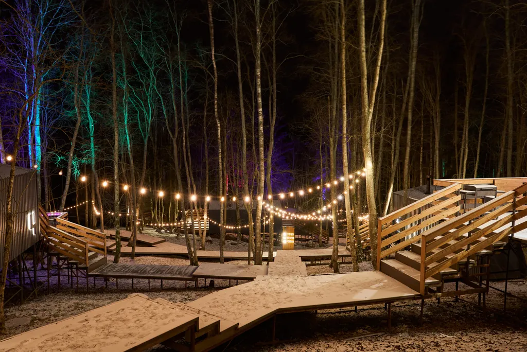 Домик с банным чаном и панорамным видом на лес Комфорт+ для двоих