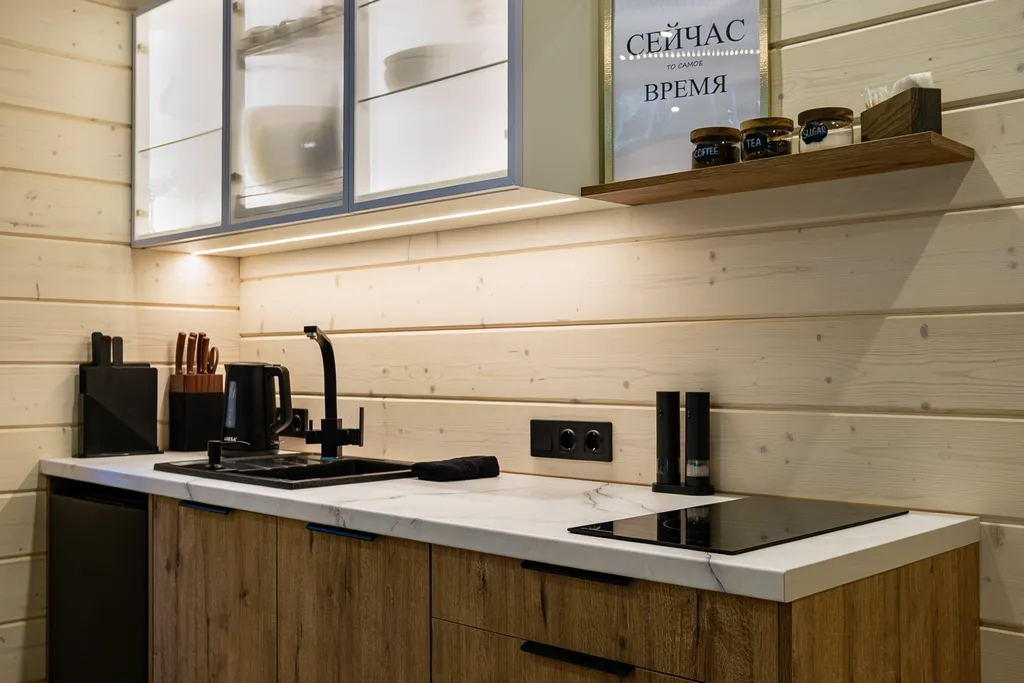 Премиальное шале с сауной и купелью в лесу.