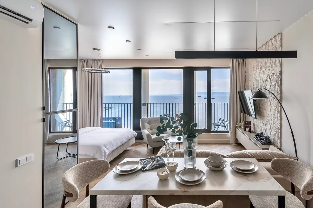 More suite с потрясающим видом на залив в 5 минутах от центра города