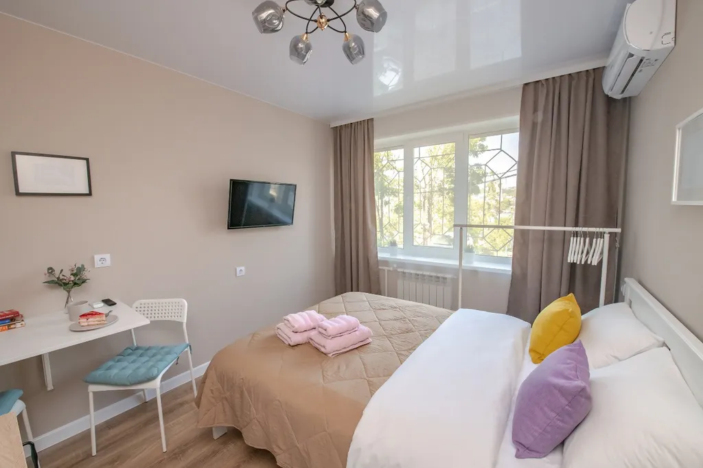 Стильная студия на первом этаже с видом на бухту Золотой рог