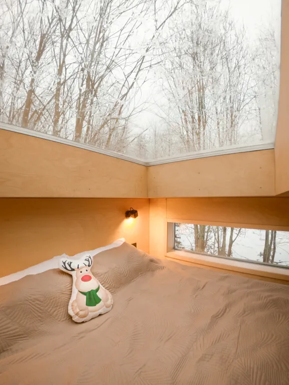 Коттедж Уютный двухуровневный домик с панорамными окнами на лес — Глинка