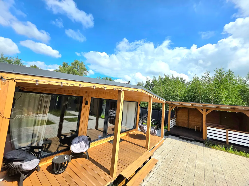 Шале с баней и сибирским чаном с подсветкой 3.0