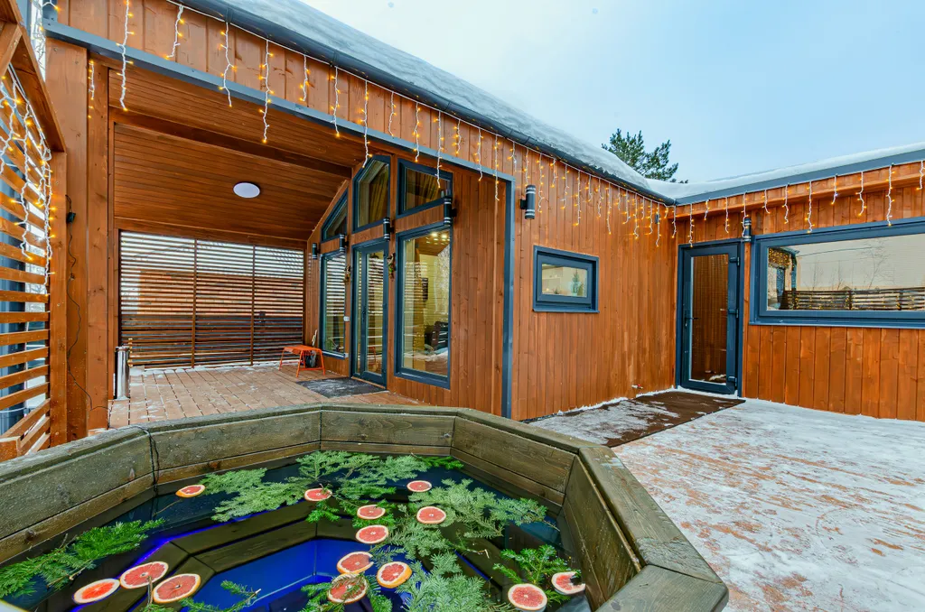 Барнхаус с баней на дровах и чаном SkyLove Glamp