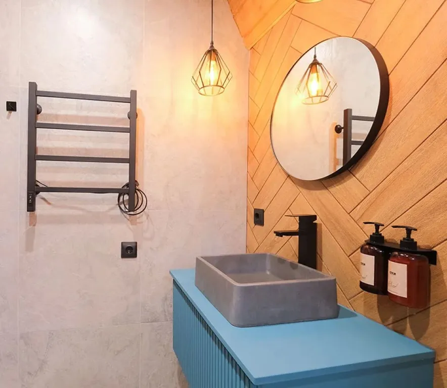 Дом A-frame Lux с дровяной купелью и мангальной зоной.