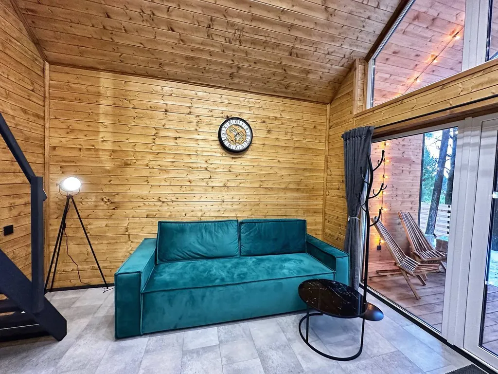 Барн-хаус 1 с чаном и сауной в сосновом лесу