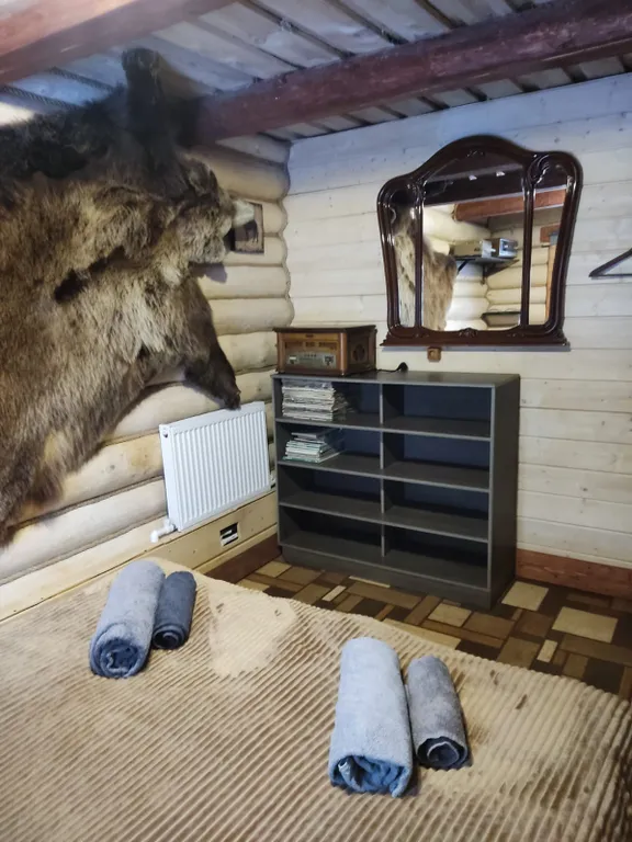 Просторный деревянный лесной дом с двумя спальнями