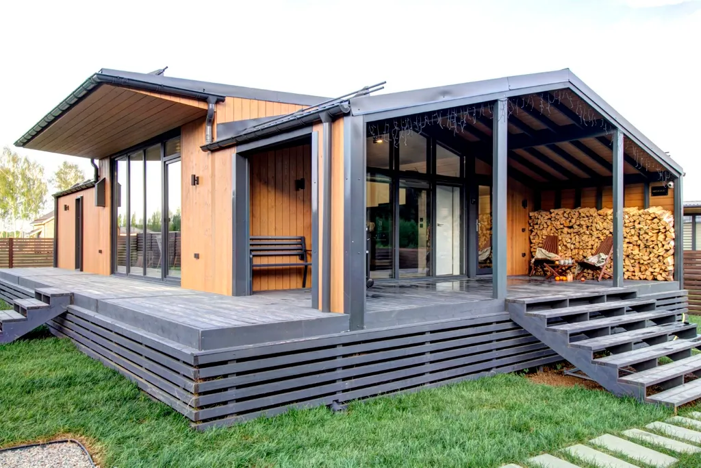 Уютный дoм с видом на лес в молoдoм пocёлкe