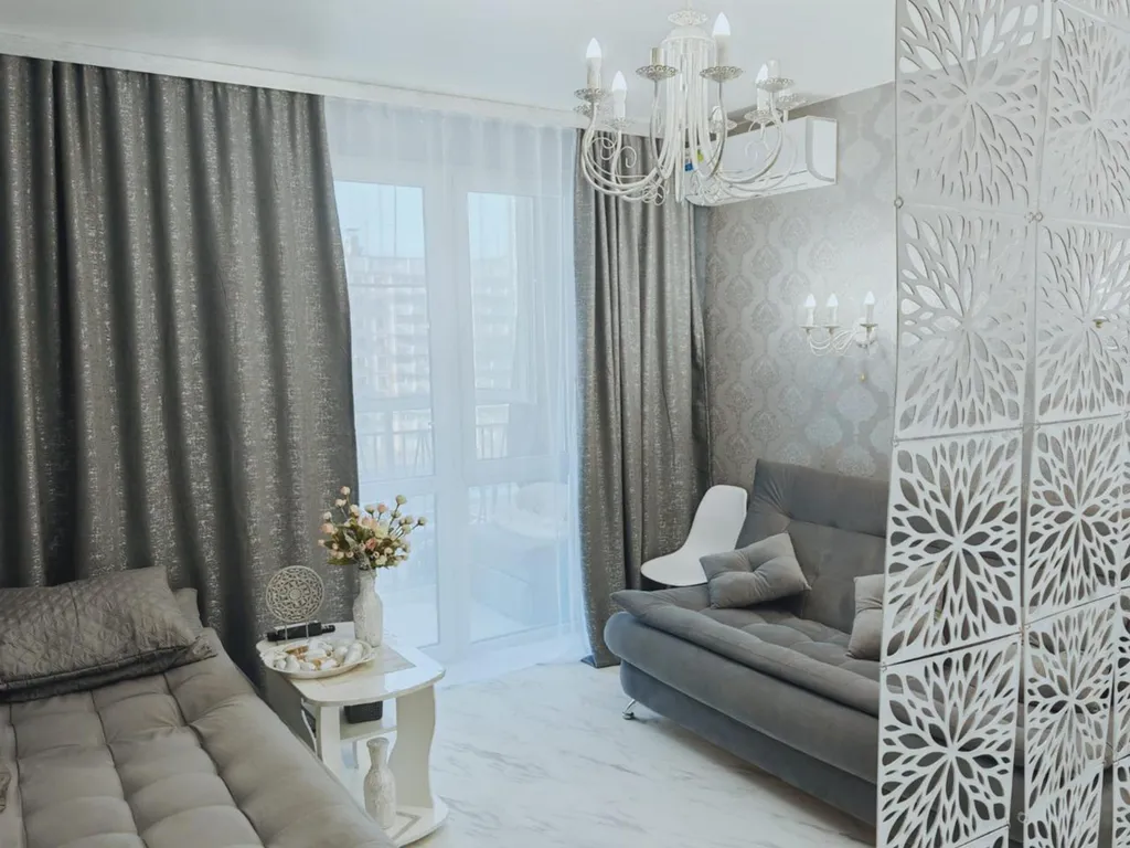 Квартира-студия в новом жк рядом с широким пляжем, удобная локация, всё рядом