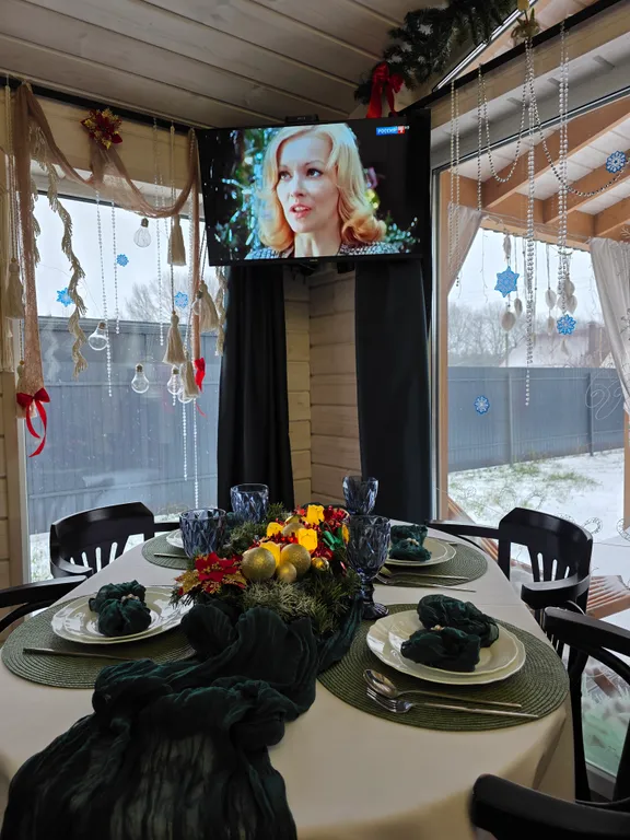 Дом с джакузи под открытым небом