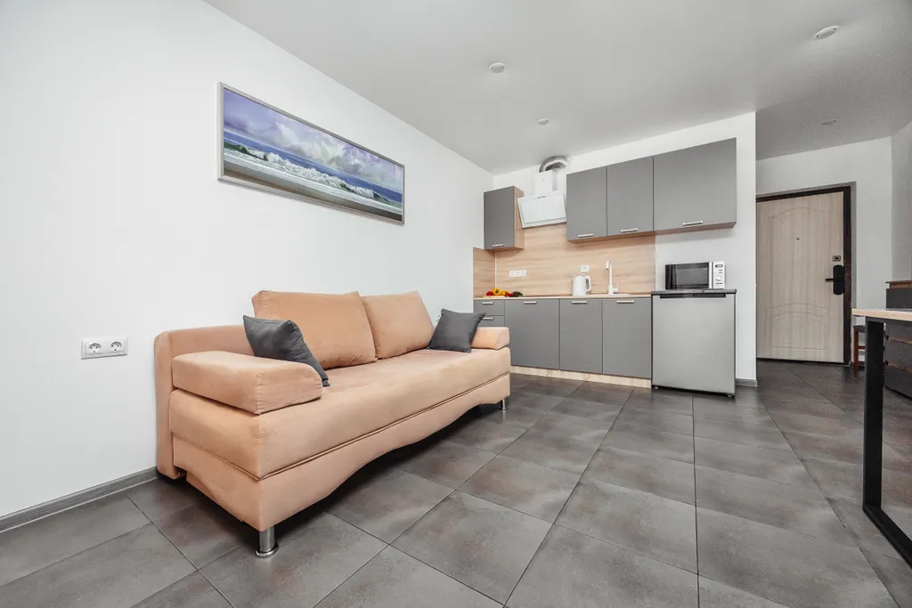 Квартира Квартира Уютная студия с балконом на четверых с кухней — Сириус