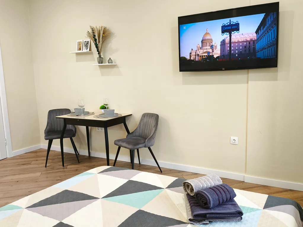 Квартира Квартира Уютная дизайнерская студия с кондиционером — Шушары