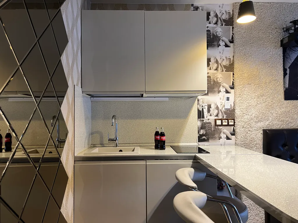 Студия Америка с кинотеатром, террасой и кухней