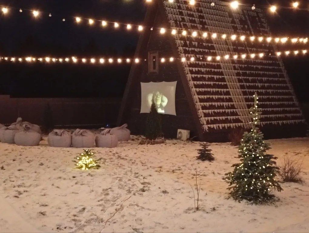 Уютный домик A-Frame с купелью в лесу!