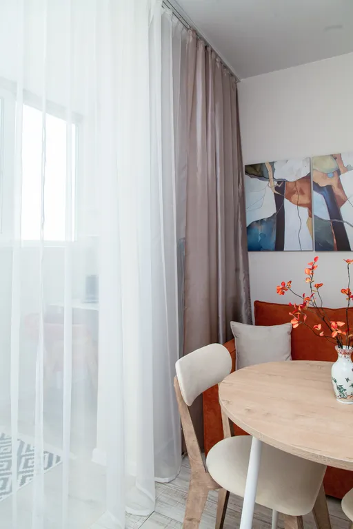 Студия с дизайнерским ремонтом