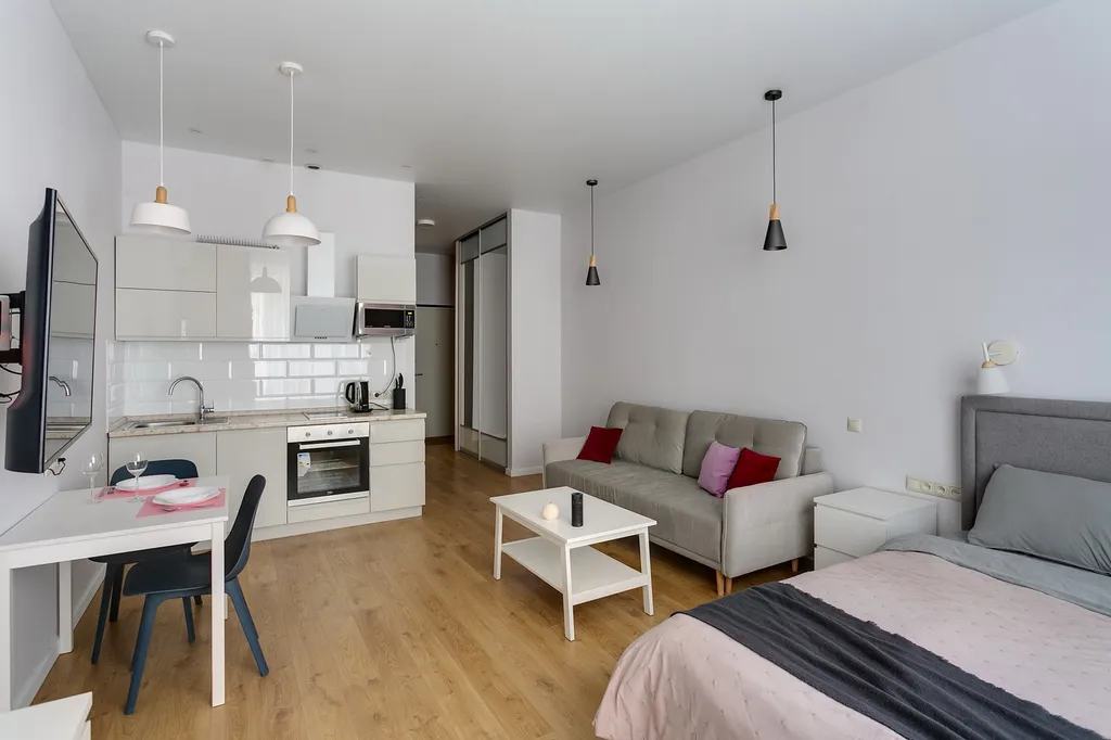 Квартира Квартира Стильная студия Смарт Хост у метро Шелепиха — Москва