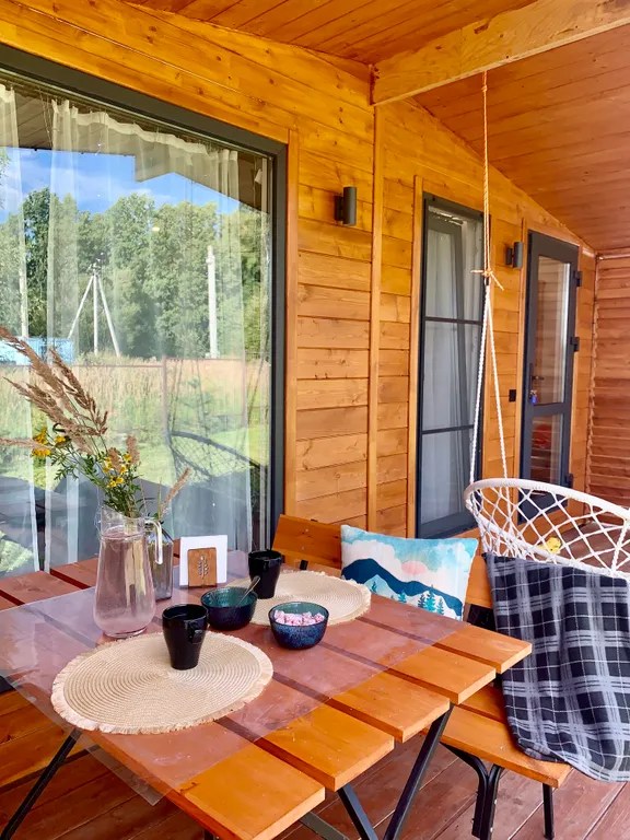 Семейная дача с сауной и камином