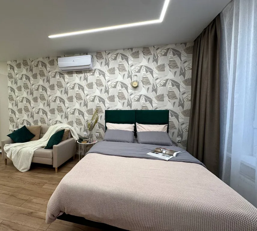 Уютная студия с балконом в шаге от Тинькофф холл и УфаАрена