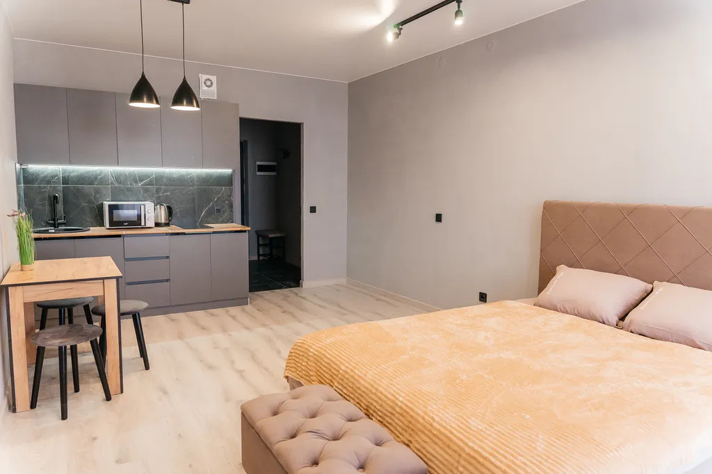 Стильная квартира с джакузи на 25 этаже